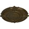 Ekena Millwork Attica Acanthus Leaf Ceiling Medallion (Fits Canopies up to 4 5/8"), 53 1/2"OD x 3 1/2"P, Brass CM53ATBRS - alternate 2